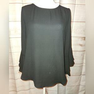 Veronica M Blk Blouse SZ Medium EUC
